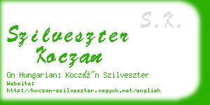 szilveszter koczan business card